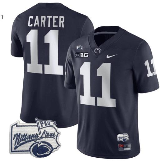 Men's Nike Abdul Cater Jersey #11 Penn State Nittany Lions PSU Patch College Football All Stitched Navy