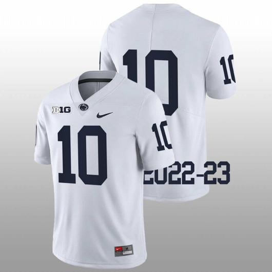 Men's Nike Penn State Nicholas Singleton Jersey #10 College Football Game White No Name