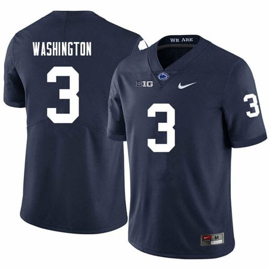 Men's Nike Penn State Parker Washington Jersey #9 College Football Game Navy With Name