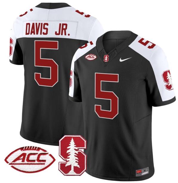 Men's Nike Chris Davis Jr Jersey #5 Stanford Cardinal Vapor Limited College Football Stitched Black Alternate