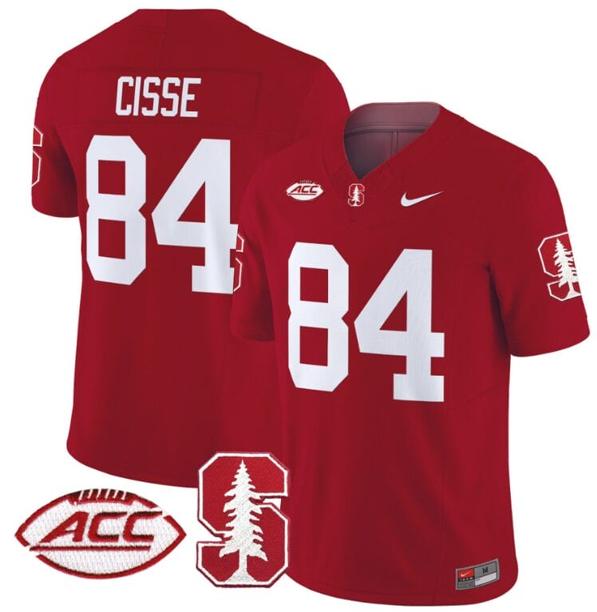 Men's Nike Ismael Cisse Jersey #84 Stanford Cardinal Vapor Limited College Football Stitched Crimson