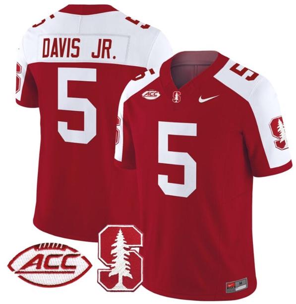 Men's Nike Chris Davis Jr Jersey #5 Stanford Cardinal Vapor Limited College Football Stitched Crimson Alternate