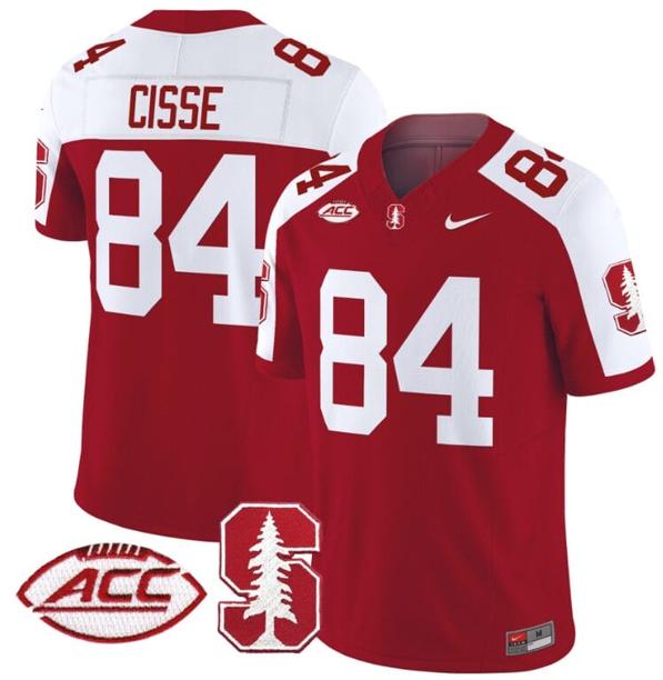 Men's Nike Ismael Cisse Jersey #84 Stanford Cardinal Vapor Limited College Football Stitched Crimson Alternate