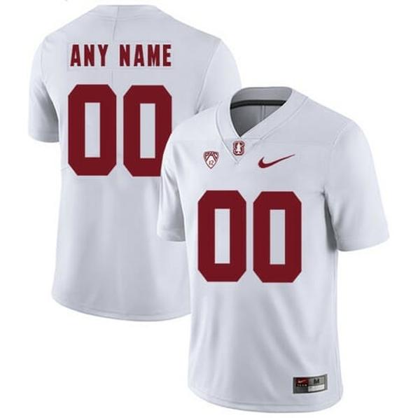 Men's Nike Stanford Cardinal Football Jersey Custom College White