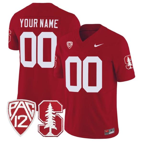 Men's Nike Custom Stanford Cardinal Jersey Name and Number Vapor Limited College Football Crimson