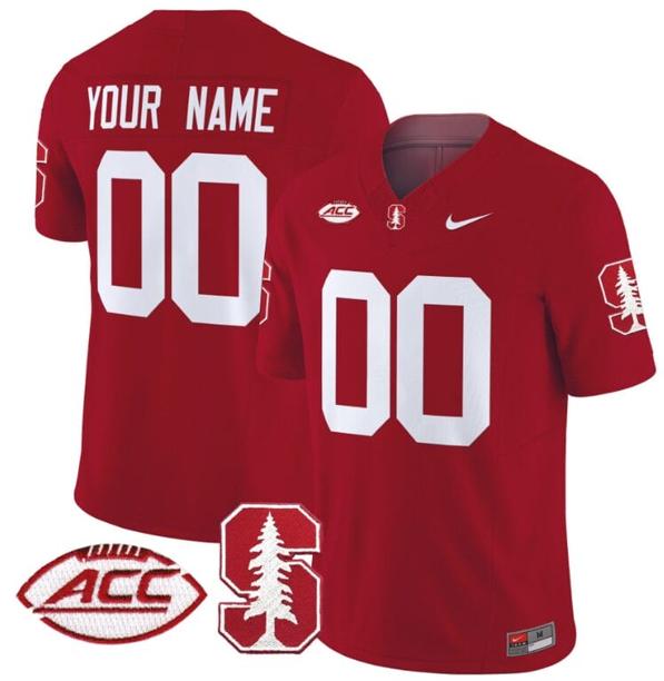 Men's Nike Custom Stanford Cardinal Jersey Name and Number Vapor Limited College Football Stitched Crimson