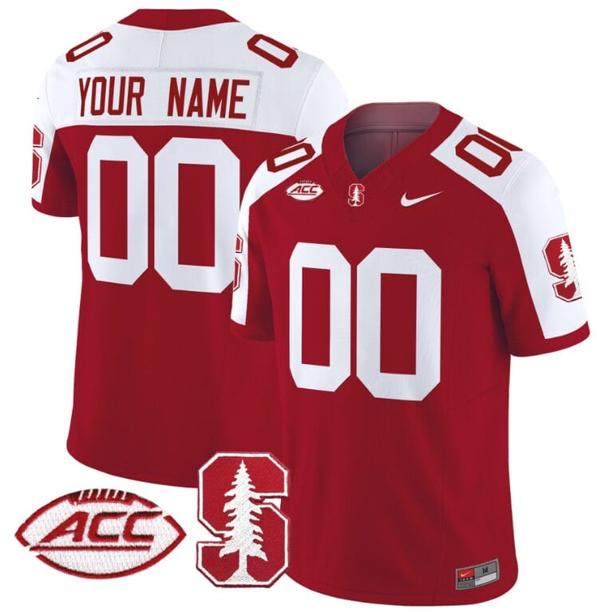 Men's Nike Custom Stanford Cardinal Jersey Name and Number Vapor Limited College Football Stitched Crimson Alternate