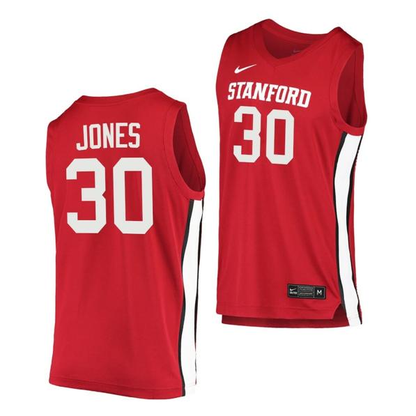 Men's Nike Haley Jones Jersey Stanford Cardinal College Basketball NCAA eligibility Jersey 2023 WNBA Draft Red #30