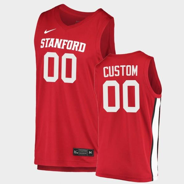 Men's Nike Custom Name Number Stanford Cardinal Red College Basketball Jersey