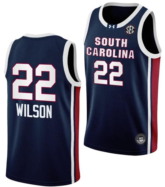 Men's A'ja Wilson Jersey #22 South Carolina Gamecocks College Basketball 2023-24 Away Black