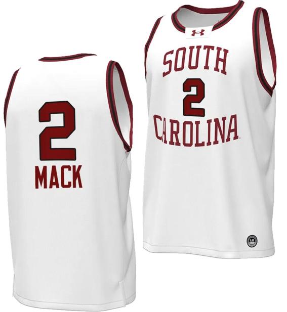 Men's Ashlyn Watkins Jersey #2 South Carolina Gamecocks Basketball Throwback Replica White