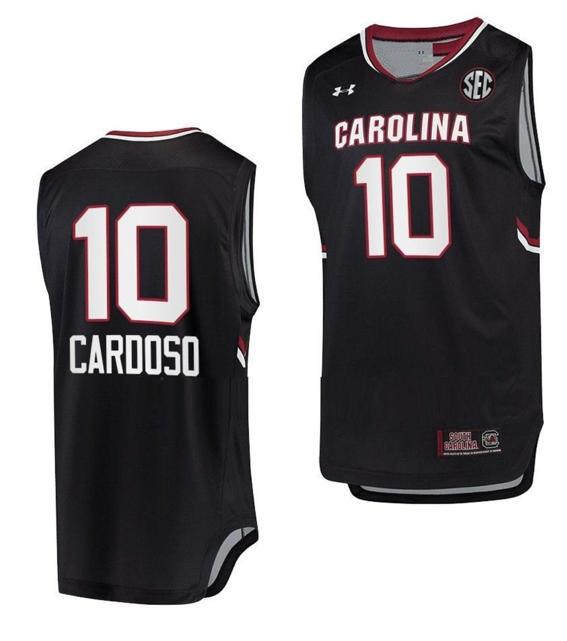 Men's Kamilla Cardoso Jersey #10 South Carolina Gamecocks College Basketball Black