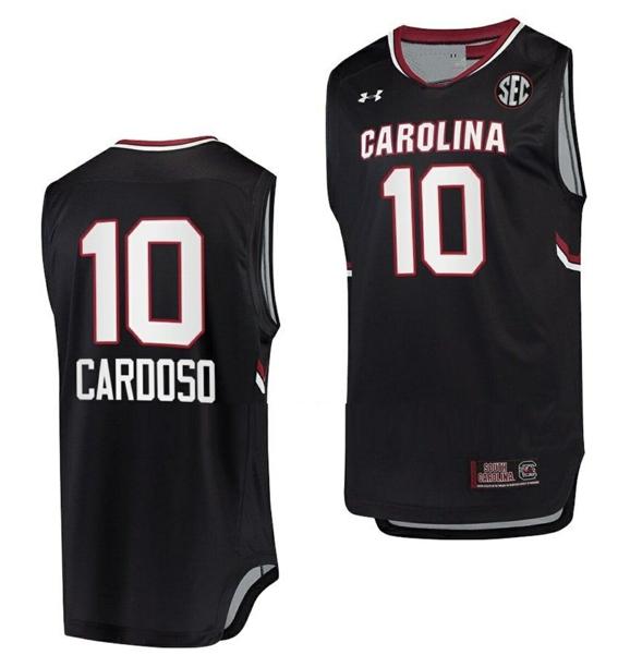 Men's Kamilla Cardoso Jersey South Carolina Gamecocks Jersey College Basketball Black #10