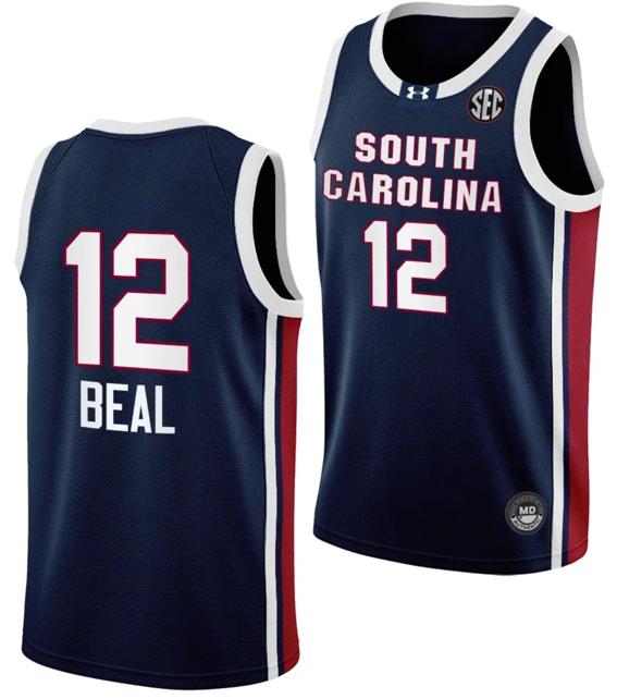 Men's Brea Beal Jersey #12 South Carolina Gamecocks College Basketball 2023-24 Away Black