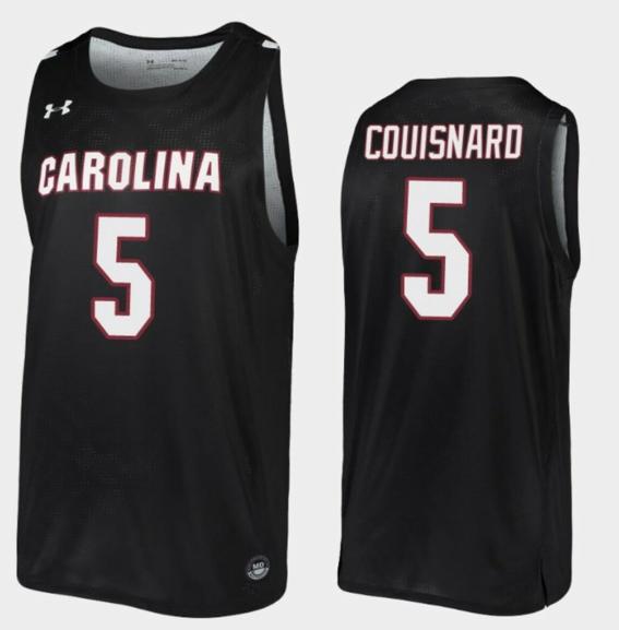 Men's Jermaine Couisnard Jersey South Carolina Gamecocks College Basketball Black Replica #5