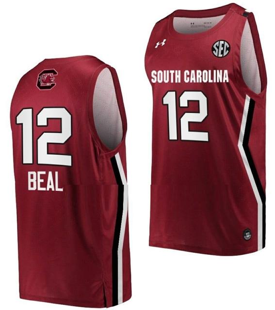 Men's Brea Beal Jersey South Carolina Gamecocks College Basketball Wine #12