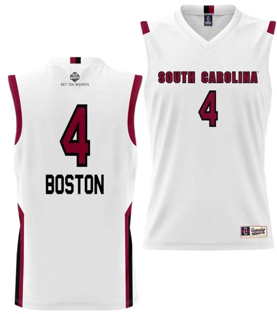 Men's Aliyah Boston Jersey #4 South Carolina Gamecocks College Basketball Alumni White