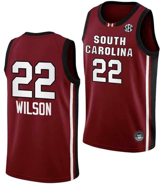 Men's A'ja Wilson Jersey #22 South Carolina Gamecocks College Basketball 2023-24 Garnet