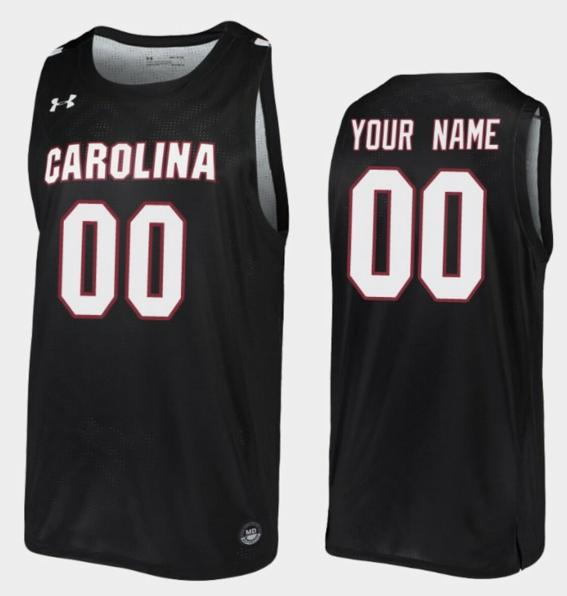 Men's Custom South Carolina Gamecocks Jersey College Basketball Black