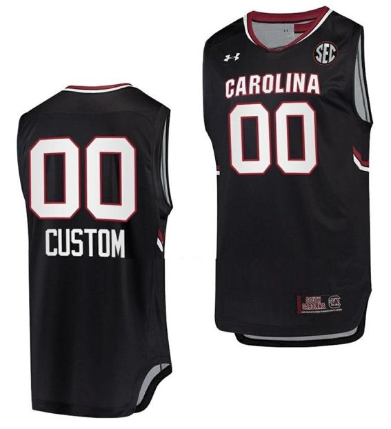 Men's Custom South Carolina Gamecocks Jersey Name and Number College Basketball Black