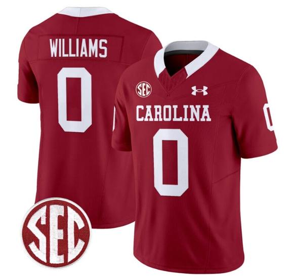 Men's Debo Williams Jersey #0 South Carolina Gamecocks Football 1980 Throwback Vapor Limited SEC Patch Garnet