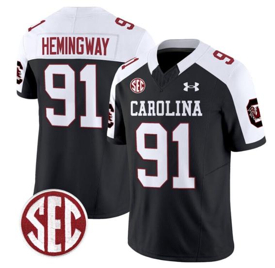 Men's Tonka Hemingway Jersey #91 South Carolina Gamecocks Football 1980 Throwback Vapor Limited Black Alternate