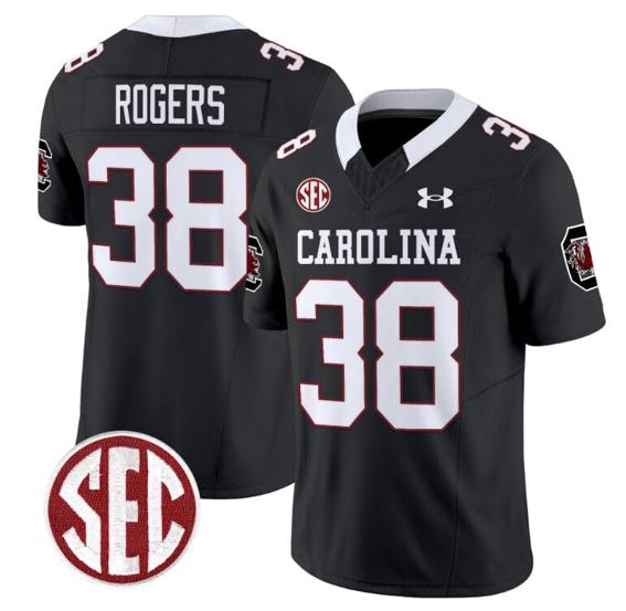 Men's George Rogers Jersey #38 South Carolina Gamecocks Football 1980 Throwback Vapor Limited Black