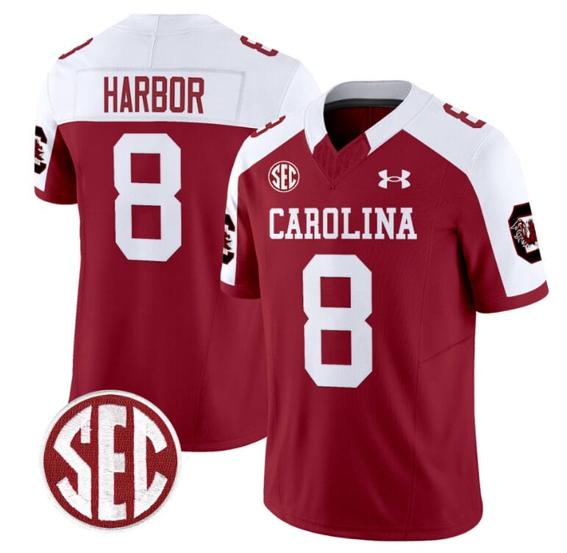 Men's Nyck Harbor Jersey #8 South Carolina Gamecocks Football 1980 Throwback Vapor Limited Garnet Alternate