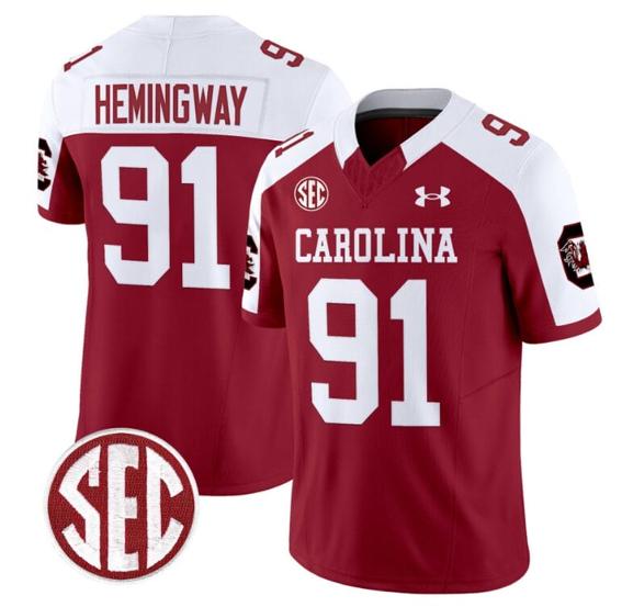 Men's Tonka Hemingway Jersey #91 South Carolina Gamecocks Football 1980 Throwback Vapor Limited Garnet Alternate