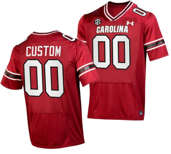 Men's Custom South Carolina Gamecocks Jersey Name and Number College Football Stitched Garnet 2023