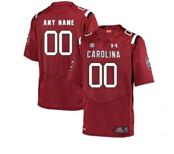 Men's South Carolina Gamecocks Custom Jersey Name Number Football Red