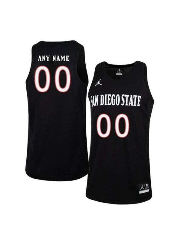 Men's Custom San Diego State Aztecs Jersey College Basketball Name and Number Elite Black