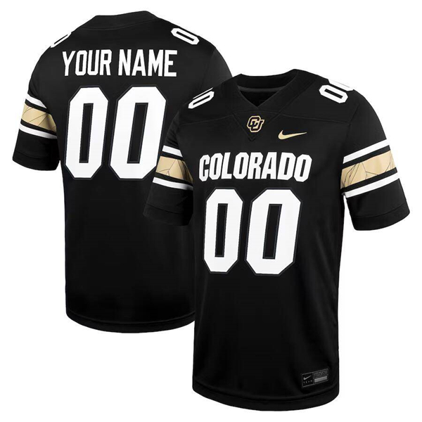 Men's Colorado Buffaloes Active Player Custom Black Stitched Football Game Jersey