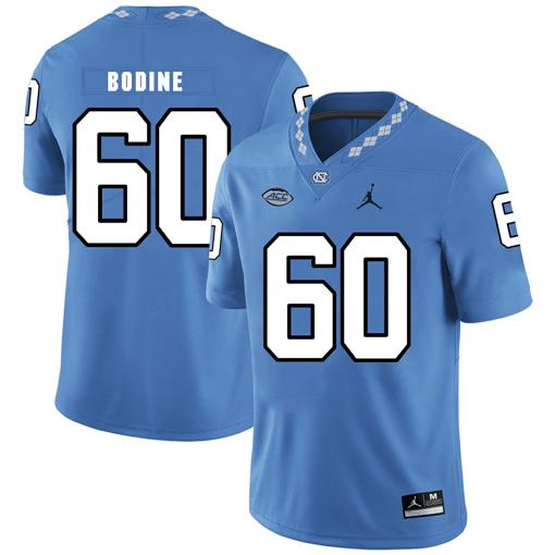 Men's North Carolina Tar Heels #60 Russell Bodine Football Jersey Blue