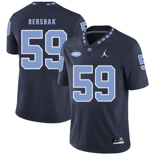 Men's North Carolina Tar Heels #59 Andy Bershak Football Jersey Black