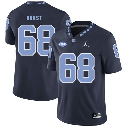 Men's North Carolina Tar Heels #68 James Hurst Football Jersey Black