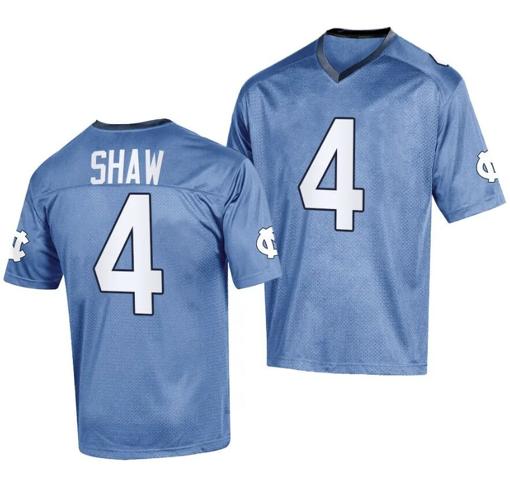 Men's North Carolina Tar Heels Travis Shaw Jersey #4 College Football 2023 Replica Blue