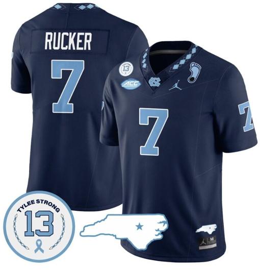 Men's Kaimon Rucker Jersey #7 North Carolina Tar Heels Vapor College Football Stitched Navy