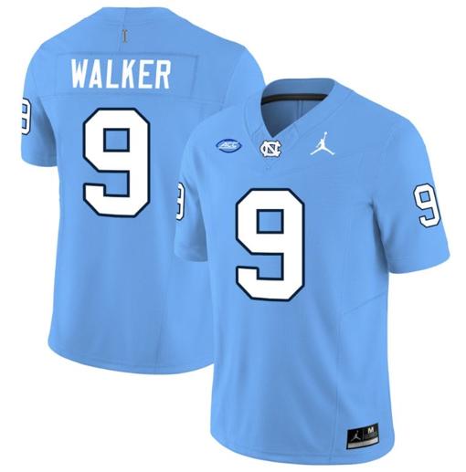 Men's Devontez Walker Jersey #9 North Carolina Tar Heels Vapor Limited College Football Blue