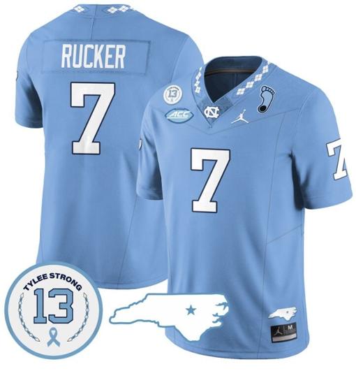 Men's Kaimon Rucker Jersey #7 North Carolina Tar Heels Vapor College Football Stitched Blue