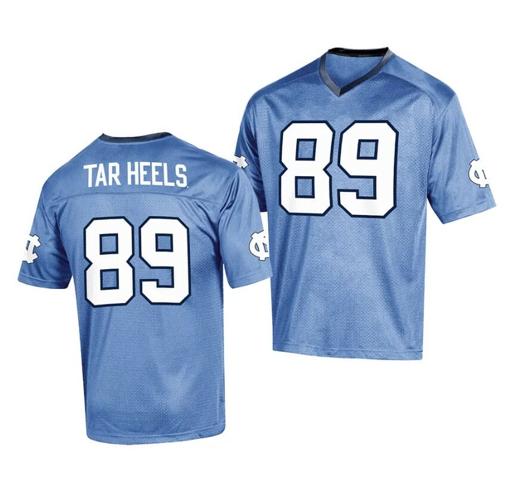 Men's North Carolina Tar Heels Jersey #89 College Football 2023 Replica Blue