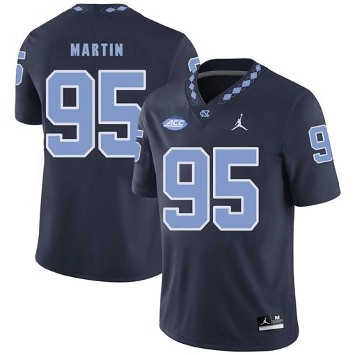 Men's North Carolina Tar Heels #95 Kareem Martin NCAA Football Jersey Black