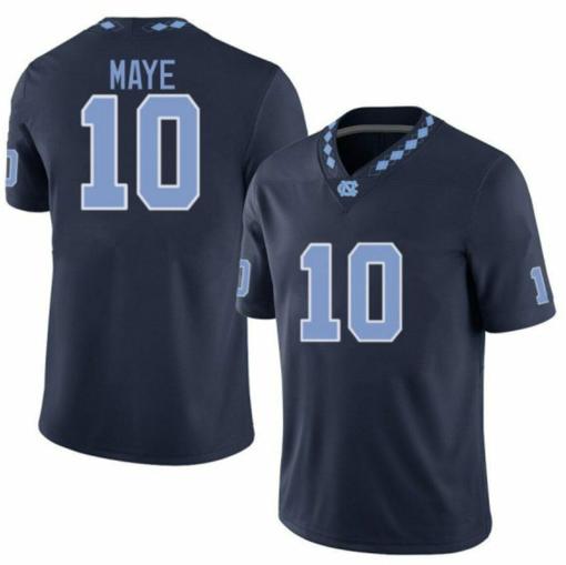 Men's North Carolina Tar Heels Game Drake Maye Jersey #10 College Football Navy