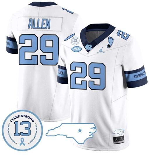 Men's Marcus Allen Jersey #29 North Carolina Tar Heels Vapor College Football Stitched Alternate White