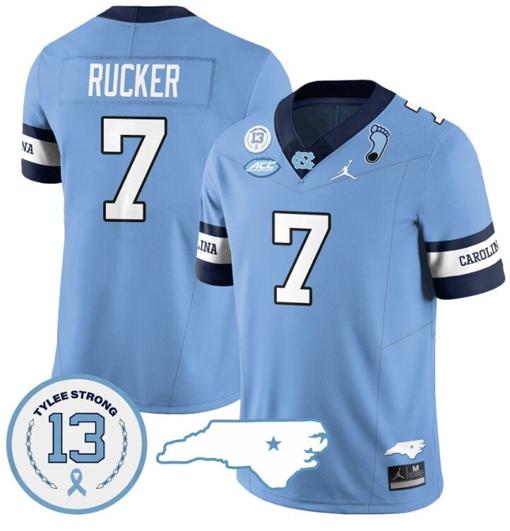 Men's Kaimon Rucker Jersey #7 North Carolina Tar Heels Vapor College Football Stitched Alternate Blue