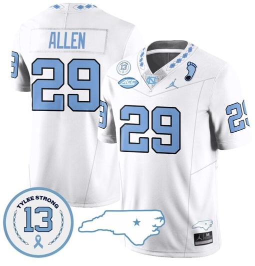 Men's Marcus Allen Jersey #29 North Carolina Tar Heels Vapor College Football Stitched White