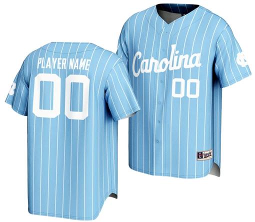 Men's Custom North Carolina Tar Heels Jersey Name and Number Lightweight Baseball Light Blue