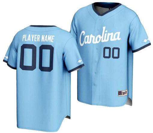 Men's Custom North Carolina Tar Heels Jersey Name and Number Lightweight Baseball NIL Pick-A-Player Blue