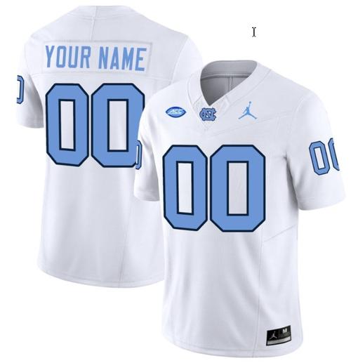 Men's Custom North Carolina Tar Heels Jersey Name and Number Vapor Limited College Football White