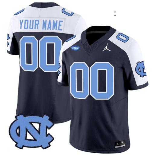 Men's Custom North Carolina Tar Heels Jersey Name and Number Vapor Limited College Football Navy Alternate